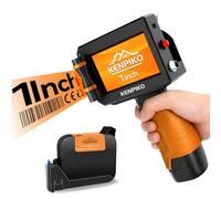 Kenpiko Handheld Printer, 2025 Upgrade 1 Inch Print Height Handheld Inkjet Printer with 72ML Quick-Drying Ink Cartridge,Portable Inkjet Printers Gun with 4.3" Touch Screen for Barcode, Logo, Date