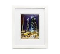 Kenro Ambassador Series White Photo Frame 6x8 / 15x20cm with Bevel Mount Picture Frame - AMR1520W