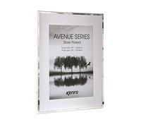 Kenro Avenue Silver Plated Photo Frame 9x7 Inch / 23x18cm with White Mat for Photo 7x5 Inch / 13x18cm - AVE1318S