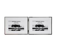 Kenro Avenue Silver Plated Twin Landscape Photo Frame 8x6 Inch / 15x20cm with White Mat for Photos 6x4 Inch / 10x15cm - AVE1015S/2L