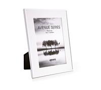 Kenro Avenue White Photo Frame 9x7 Inch / 23x18cm with White Mat for Photo 7x5 Inch / 13x18cm - AVE1318W