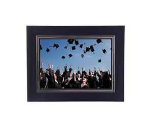 Kenro Black Cardboard Strut Mount Photo Frame 8x6 Inch 20x15cm Presentation with Silver Border Pack of 10
