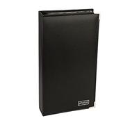 Kenro Black Textured Photo Album (300 Photos) - 6x4"/10x15cm Photograph Album with Silver Corners & Slip-In Pages, Photo Book for Protective Plastic Cover - PKB136