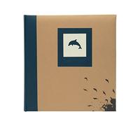 Kenro Blue Dolphin Photo Album 500 Photos 6x4 / 10x15cm with Kraft Paper Cover Family Photograph Album, Green Wood Series - GRW009UE