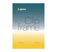 Kenro Box of 10 Clip Frame A4 / 21x29.7cm with Glass Front for Posters, Certificates, Drawings & Illustrations. Contemporary Poster Frame with Metal Clips - KCF006