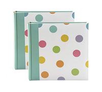 Kenro Box of 2 Candy Series Memo Photo Album, Colourful Spots Design, for 200 Photos 6x4 Inch/10x15cm - CN101SP