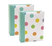 Kenro Box of 2 Candy Spot Colourful Small Photo Album for 100 Photos 7x5 inch / 13x18cm Teal - CN104SP