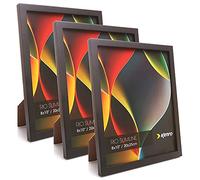 Kenro Box of 3 Rio Slimline Series Black Photo Frame 6x4 inch / 10x15cm Handcrafted Solid Wood - RFS1015B