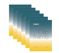 Kenro Box of 6 Clip Frame 7x5 / 13x18cm with Glass Front for Posters, Certificates, Drawings & Illustrations. Contemporary Poster Frame with Metal Clips - KCF002