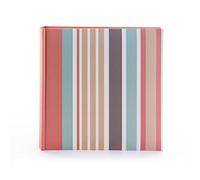 Kenro Candy Series Memo Photo Album, Colourful Stripes Design, for 200 Photos 6x4 Inch/10x15cm - CN101SR