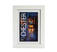 Kenro Chester White Photo Frame 8x10 / 20x25cm with White Mat for Photo 8x6 / 15x20cm - CH1520W