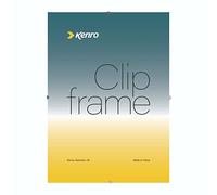 Kenro Clip Frame 8x6 / 15x20cm with Glass Front for Posters, Certificates, Drawings & Illustrations. Contemporary Poster Frame with Metal Clips - KCF003