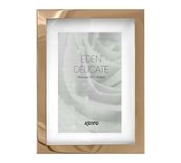 Kenro Eden Delicate Rose Gold Plated Metal Photo Frame with Ivory Mount (8x10 Inch / 20x25cm) - Luxury Rose Gold Picture Frame with Black Easel Back (Gift Box Included)