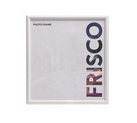 Kenro Frisco Plastic Picture Frames (Box of 1) - 8x8 Inch / 20x20cm Freestanding or Wall Hanging Stylish Photo Frame with Glass Front - White