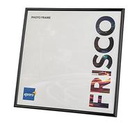 Kenro Frisco Plastic Picture Frames (Box of 1) - 8x8 Inch / 20x20cm Freestanding or Wall Hanging Stylish Photo Frame with Glass Front - Black