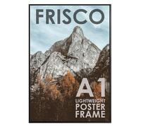 Kenro Frisco Plastic Picture Frames (Box of 1) - A1 / 59.4x84.1cm Freestanding or Wall Hanging Stylish Photo Frame with Acrylic Front - Black