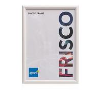 Kenro Frisco Plastic Picture Frames (Box of 1) - A4 / 21.0x29.7cm Freestanding or Wall Hanging Stylish Photo Frame with Glass Front - White