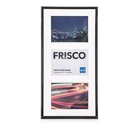 Kenro Frisco Triple Picture Frames (Box of 1) - Triple Black Photo Frame 6x4 inch / 10x15cm Wall Hanging Stylish Photo Frame, White Mount Landscape with Acrylic Front - FR4626B