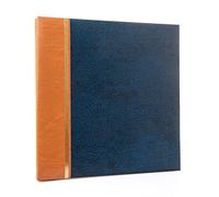 Kenro Grace Blue Self Adhesive Photo Album with 40 Pages - Faux Leather Journal. Memory Photo Book for 200 6x4 Photos & Proportional Number for Other Sizes - KD104UE