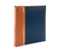Kenro Grace Classic Photo Album for 200 Photos 6x4 / 10x15cm - Navy Blue Faux Leather Slip-In Pages & Memo Space. Premium Photo Album for All Occasions - KD101UE