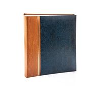 Kenro Grace Classic Photo Album for 200 Photos 7x5 / 15x18cm - Navy Blue Faux Leather Slip-In Pages & Memo Space. Premium Photo Album for All Occasions - KD105UE
