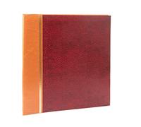 Kenro Grace Red Self Adhesive Photo Album with 40 Pages - Faux Leather Journal. Memory Photo Book for 200 6x4 Photos & Proportional Number for Other Sizes - KD104RD