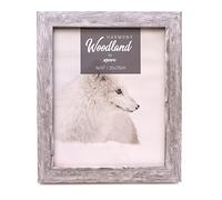 Kenro Harmony Woodland Silver Grey Rustic Wood-Effect Photo Frame - 8x10 Inch / 20x25cm Premium Photo Frames with Minimalistic Design - HW2025GY