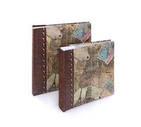 Kenro Holiday and Travel Series Memo Photo Album, Old World Map Design, for 200 Photos, 7x5"/13x18cm - HOL119
