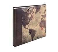Kenro Holiday Series Old World Map Memo Photo Album for 200 6x4 Inch / 10x15cm Photos Global Traveller Design - HOL117