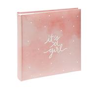Kenro 'It's a Girl' Metallic Silver Dots Pastel Pink Baby Picture Photo Album 200 Photographs 6x4/10x15cm - KB601PK