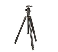 Kenro Karoo Small Travel Tripod Kit for Professional Photography and Film Aluminium Adjustable Height with Fluid Ball Head, Carry Case and Shoulder Strap - KENTR201