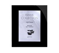 Kenro Modern Black Glass Photo Frame 8x6 inch / 15x20cm Landscape or Portrait - BG1520