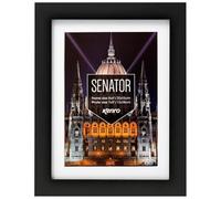 Kenro Senator Black Wood Photo Frame A4 / 21x29.7cm with White Mat for Photo 9x6 Inch / 23x15cm - SNF2315B