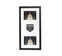 Kenro Senator Black Wood Triple Photo Frame with White Mat for 3 Photos 6x4 inch / 10x15cm - SNF1015B/3