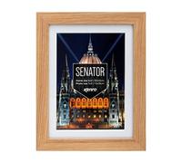 Kenro Senator Solid Wood Photo Frame 7x5 Inch / 13x18cm with White Mat for Photo 6x4 Inch / 10x15cm - SNF1015K