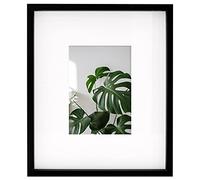 Kenro Strata Series Black Photo Frame 8x10 Inch / 20x25cm with Wide Mat for Photo 6x4 Inch / 10x15cm - ST1015B