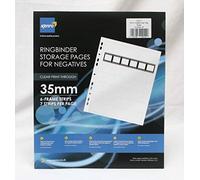 Kenro Transparent Negative Pages for Ringbinder for 7 Strips of 6 Frame 35mm Film Pack of 25 - KNF11