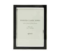 Kenro Whisper Classic Black 6x4 Inch / 10x15cm Photo Frame with Silver Plated Edging - WSC1015B