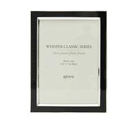 Kenro Whisper Classic Black 7x5 Inch / 13x18cm Photo Frame with Silver Plated Edging - WSC1318B