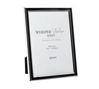 Kenro Whisper Slimline Black Photo Frame 8x6 / 15x20cm with Silver Plated Edging - WSS1520B