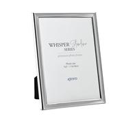 Kenro Whisper Slimline Grey Photo Frame 6x4 / 10x15cm with Silver Plated Edging - WSS1015GY