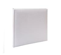 Kenro White Satin Wedding Photo Album for 200 Photos 6x4 inch / 10x15cm with Memo Space to Write Beside Each Photograph, Gift for Christening Anniversary New Baby Celebration, Slip-In Pages - KD152