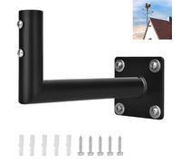 Kensbro Satellite Dish Bracket, Steel Antenna Mount with Screw Kit, L Shaped Wall Bracket Mount for Satellite, Weather vane bracket, Flagpole Bracket, Roof Sprinklers, etc