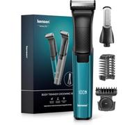 Kensen 2-in-1 Intimate Ball Razor & Pube Trimmer, Manscap Body Hair Trimmer | Pubic Trimmer, Groin Shaver, IPX7 Waterproof, Wet Dry Use, Type-C Charge, 100 Min Cordless Runtime，Attachment Combs 1-10 mm,