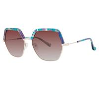 Kensie Feel Pretty Mermaid Marble Women’s Sunglasses Blue Size 57