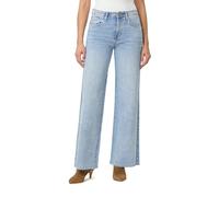 Kensie Jeans for Women The Kaya High-Rise Wide Leg Raw Hem 32-Inch Inseam, Size 0-14, Lismore, 8