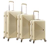 kensie Women's Dawn Hardside 3-Piece Spinner Luggage Set, Pale Gold, 3-Piece Set (20/24/28), Dawn Hardside 3-Piece Spinner Luggage Set