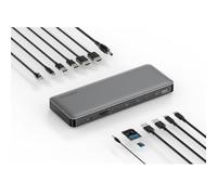 Kensington AD2010T4 Thunderbolt 4 Docking Station, Dual Monitor 8K/4K, Micro SD Card Reader, 96W Power Delivery, 2 x HDMI, Ethernet, USB-C 3.2 & 4 x USB-A Ports (K34111EU)