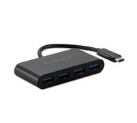 Kensington CH1200 4 x USB-A Female to 1 x USB-C Male Hub K33616WW 10Gbps 4 Ports Black