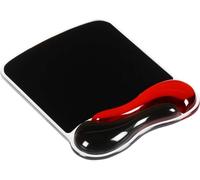 Kensington Duo Gel Mouse Pad with Integrated Wrist Support - Red/Black